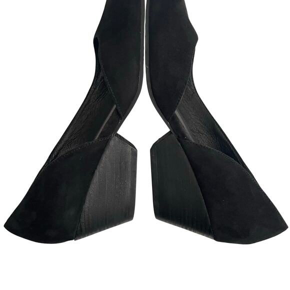 Eileen Fisher Lily Half D'Orsay Pump Heels Black Suede Women's sz 8 - Picture 12 of 13